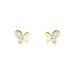 Boucles D'oreilles Puces Evaelle Papillon Or Jaune Oxyde De Zirconium - Puces Femme | Marc Orian