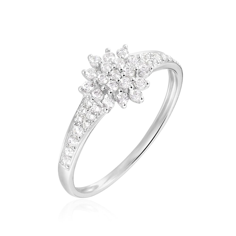 Bague Floris Or Blanc Oxyde De Zirconium - Bagues avec pierre Femme | Marc Orian