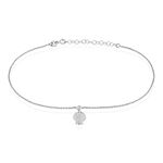 Cha&icirc;ne De Cheville Zelia Argent Blanc - Chaines de cheville Femme | Marc Orian