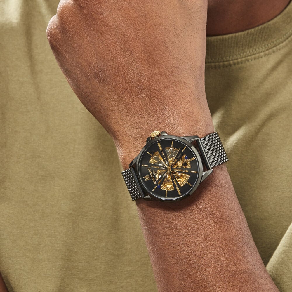 Montre Montignac Round Automatique Noir - Montres automatiques Homme | Marc Orian