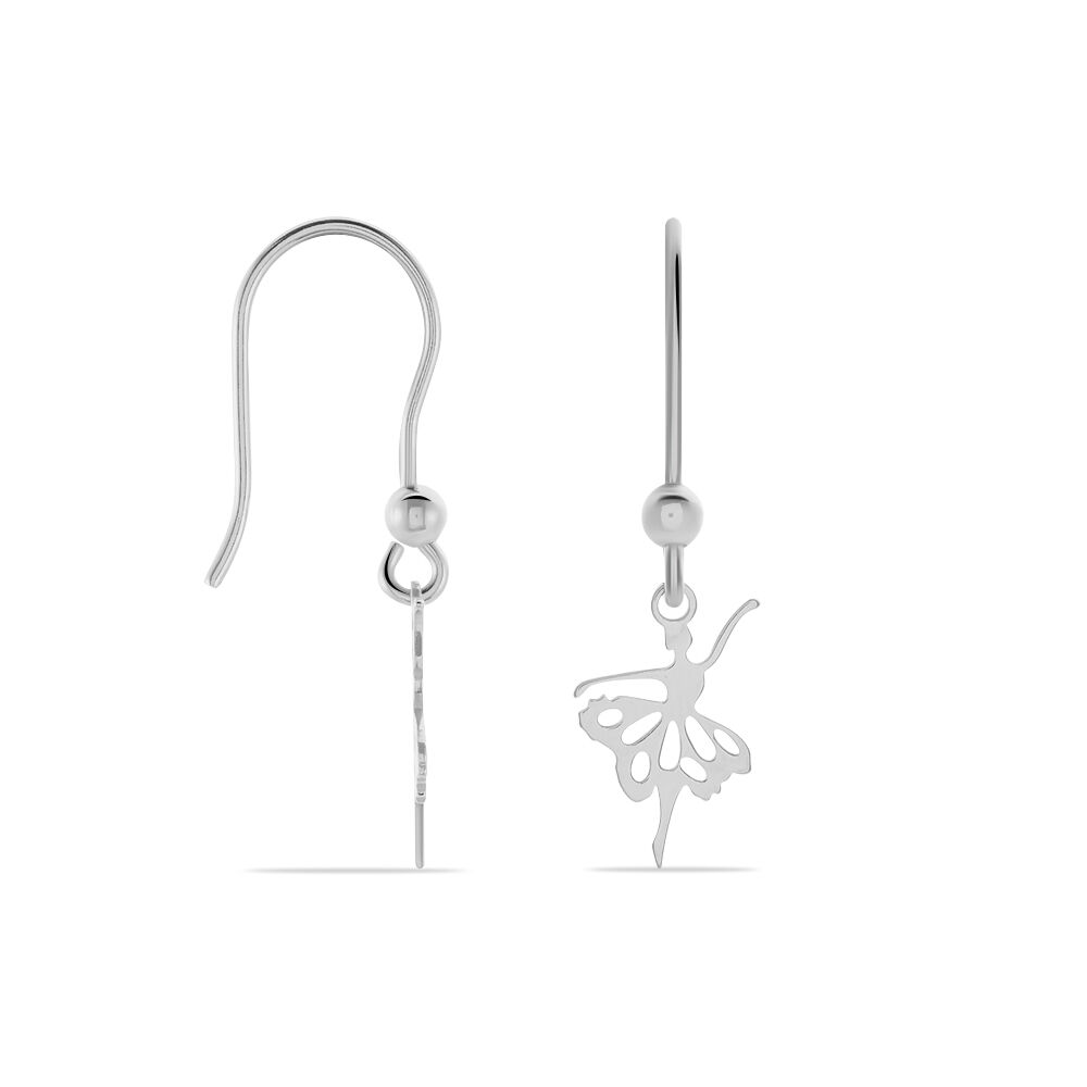 Boucles D'oreilles Pendantes Lucianola Argent Blanc - Pendantes Femme | Marc Orian