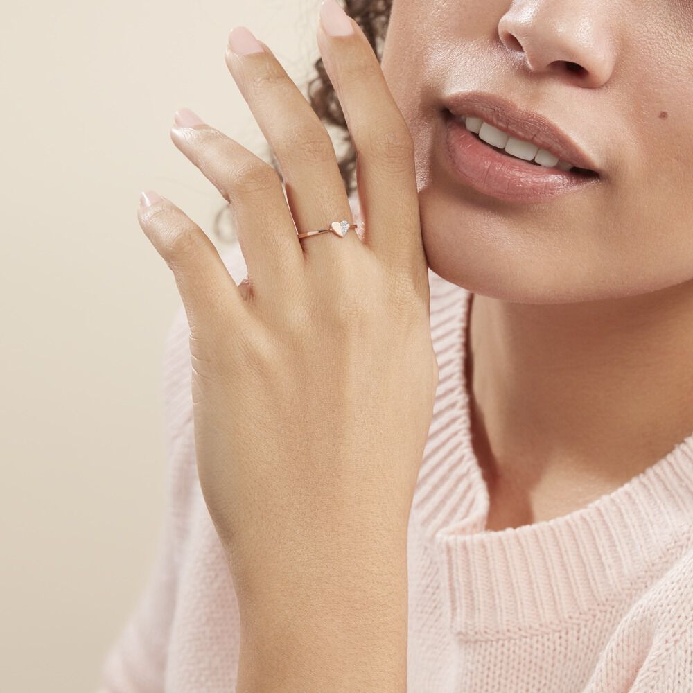 Bague Emilia Or Rose Diamant - Bagues pierres précieuses Femme | Marc Orian