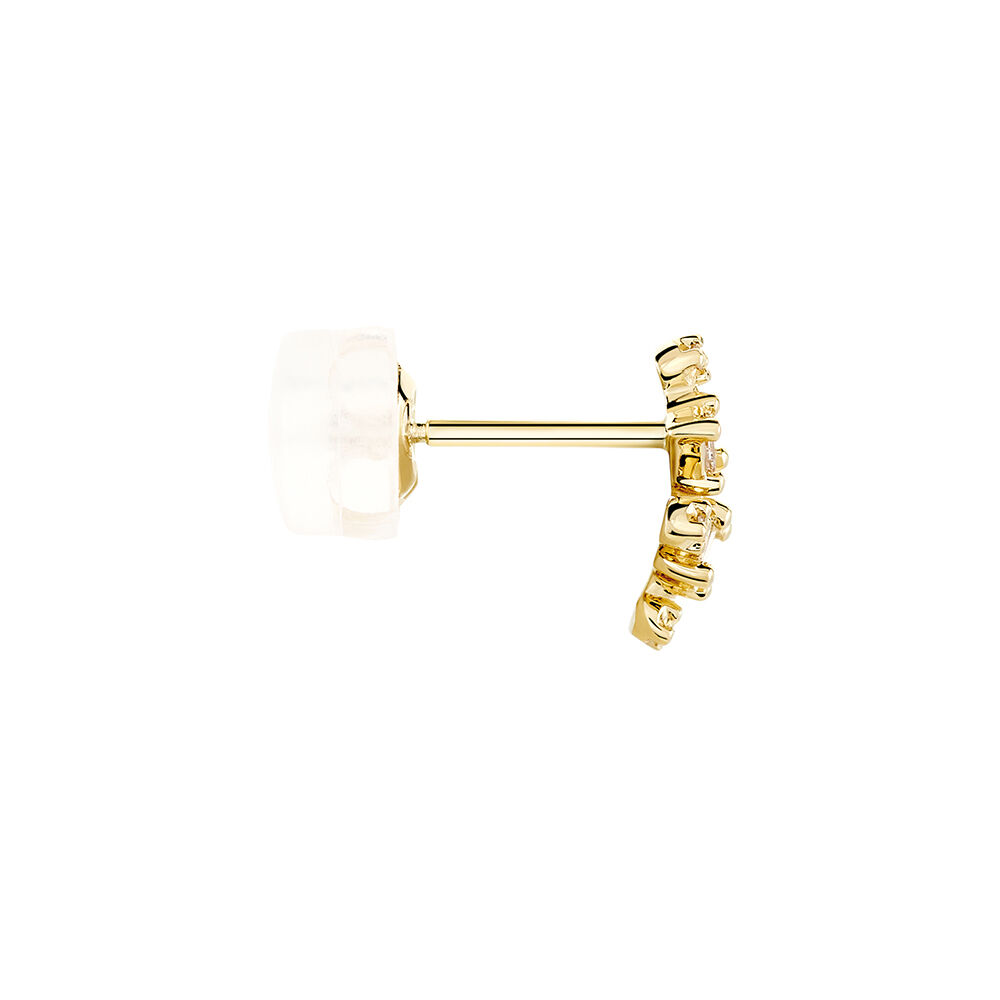 Boucles D'oreilles Puces Joy Or Jaune Diamant -  Femme | Marc Orian