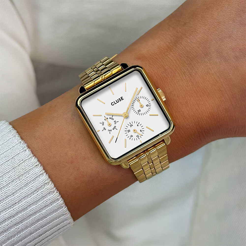 Montre Cluse La Tétragone Multifunction Blanc - Montres étanches Femme | Marc Orian