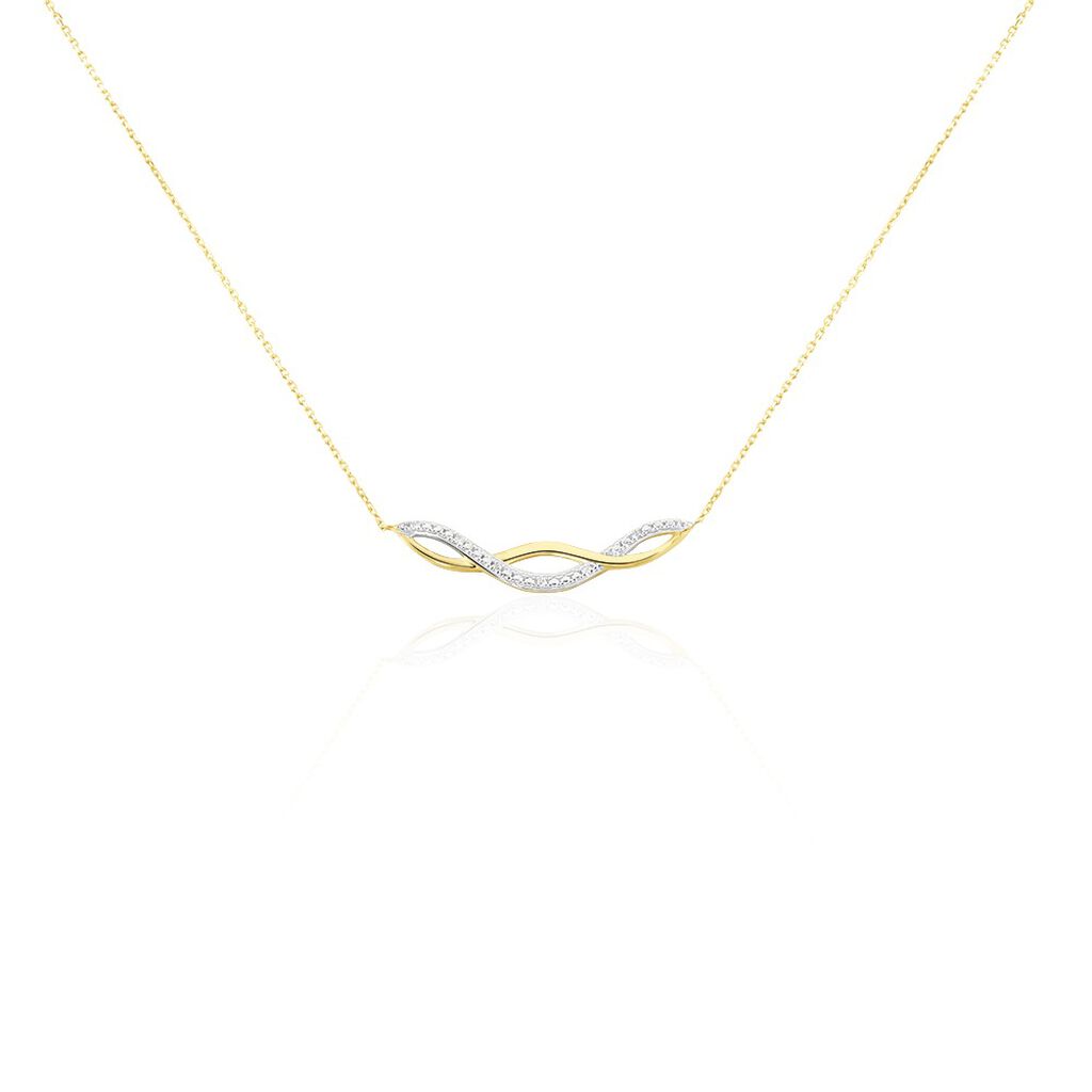 Collier Or Jaune Abisai Diamants - Colliers avec pierres Femme | Marc Orian