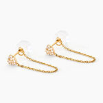 Boucles D'oreilles Pendantes Eclat D'amour Or Jaune Oxyde De Zirconium - Pendantes Femme | Marc Orian