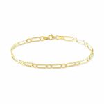 Bracelet Or Jaune Maille Altern&eacute;e 1/3 - Bracelets mailles Femme | Marc Orian