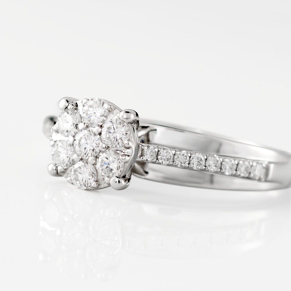 Bague Kate Or Blanc Diamant - Parures de mariage Femme | Marc Orian