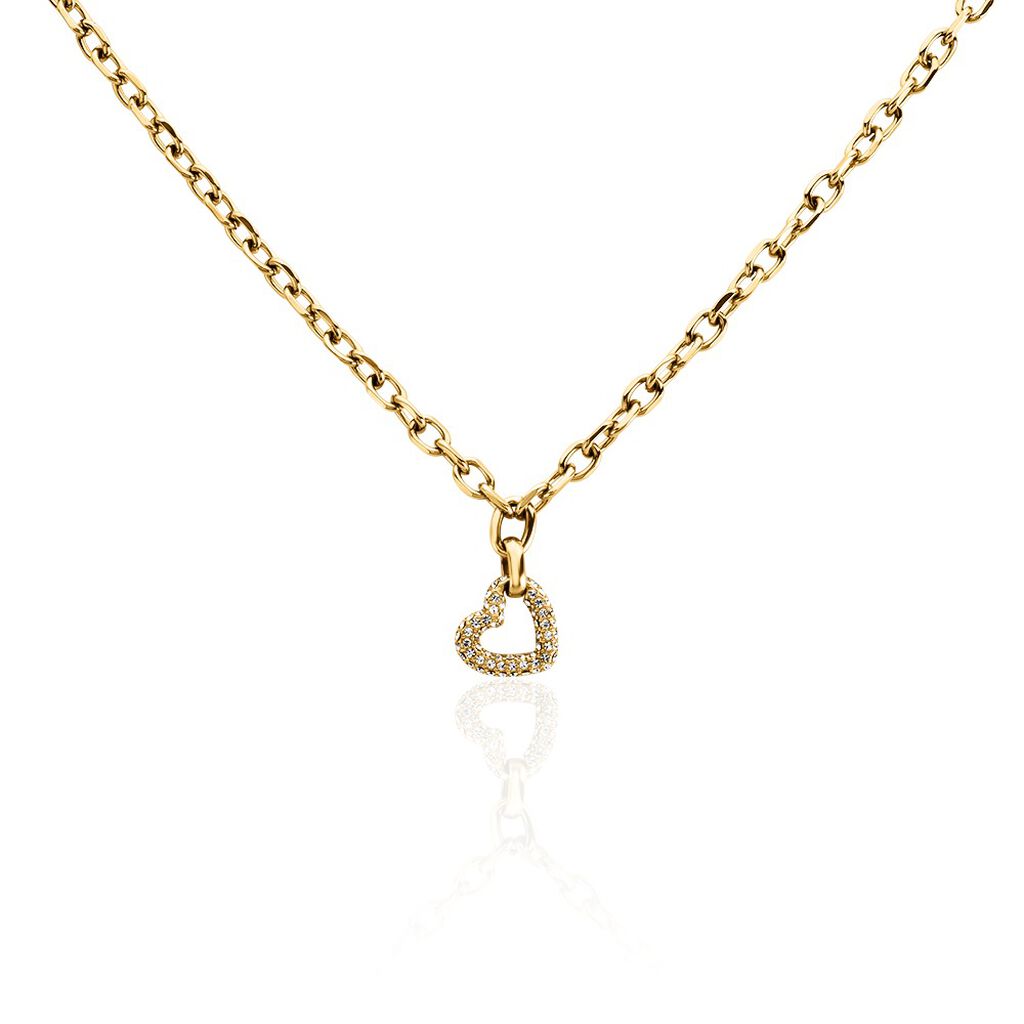 Collier Sydnee Acier Jaune Cristal - Colliers avec pierres Femme | Marc Orian
