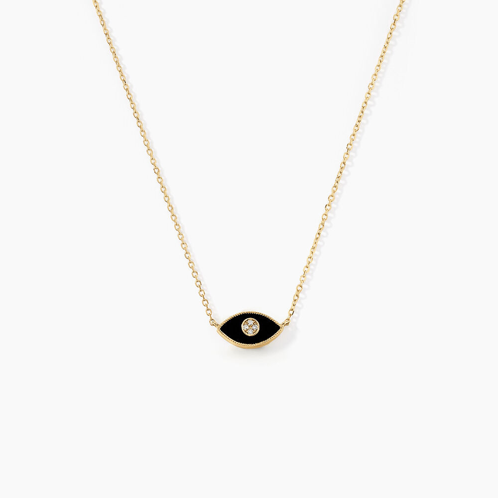 Collier Matiasma Or Jaune Onyx Diamant - Colliers avec pierres Femme | Marc Orian