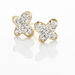 Boucles D'oreilles Puces Or Jaune Cercis Strass - Puces Famille | Marc Orian