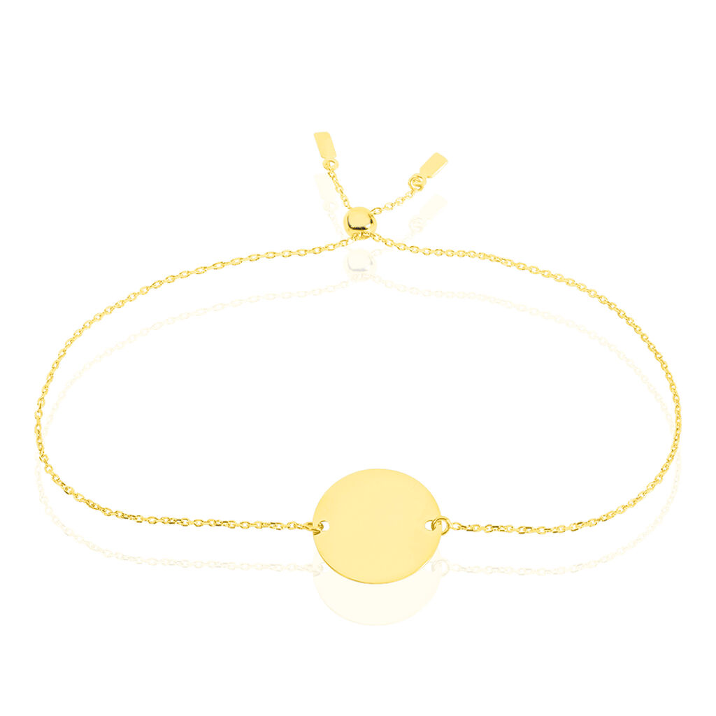 Bracelet Helenia Pastille Gravable Or Jaune - Bracelets Medailles Enfant | Marc Orian