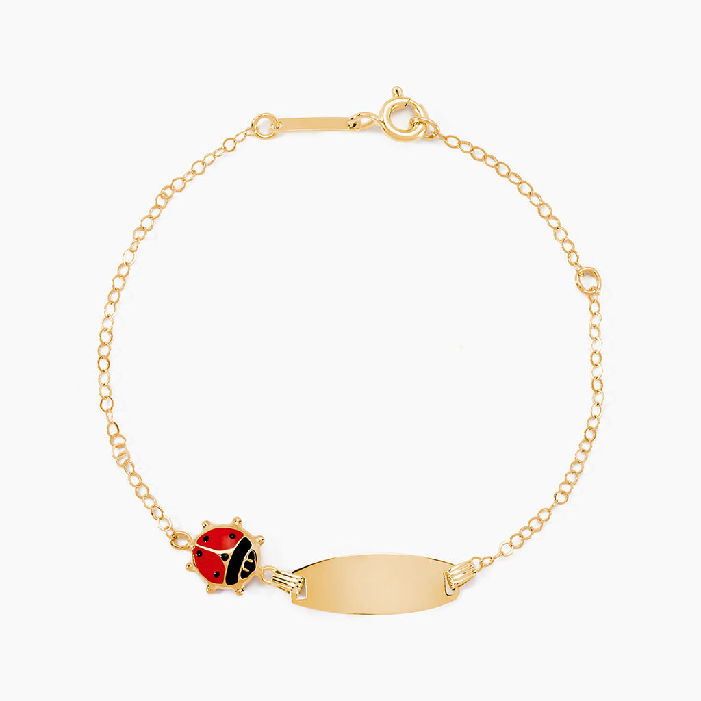 Bracelet Identit&eacute; Gaspardine Maille For&ccedil;at Or Jaune - Gourmettes Enfant | Marc Orian