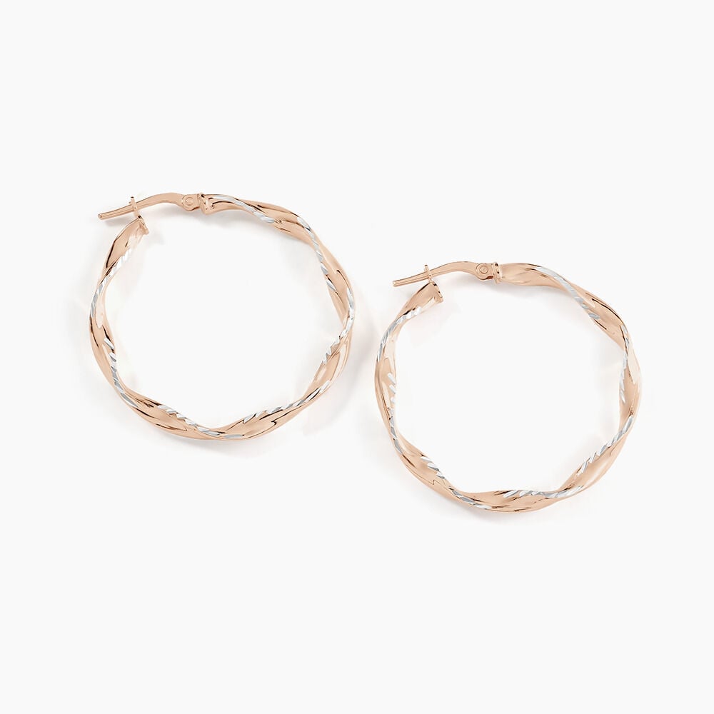 Créoles Argent Rose Alieno - Créoles Femme | Marc Orian