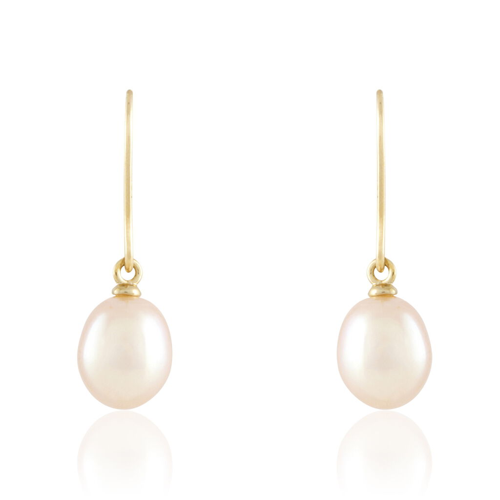 Boucles D'oreilles Pendantes Baroque Or Jaune Perle De Culture - Boucles d'oreilles mariage Femme | Marc Orian
