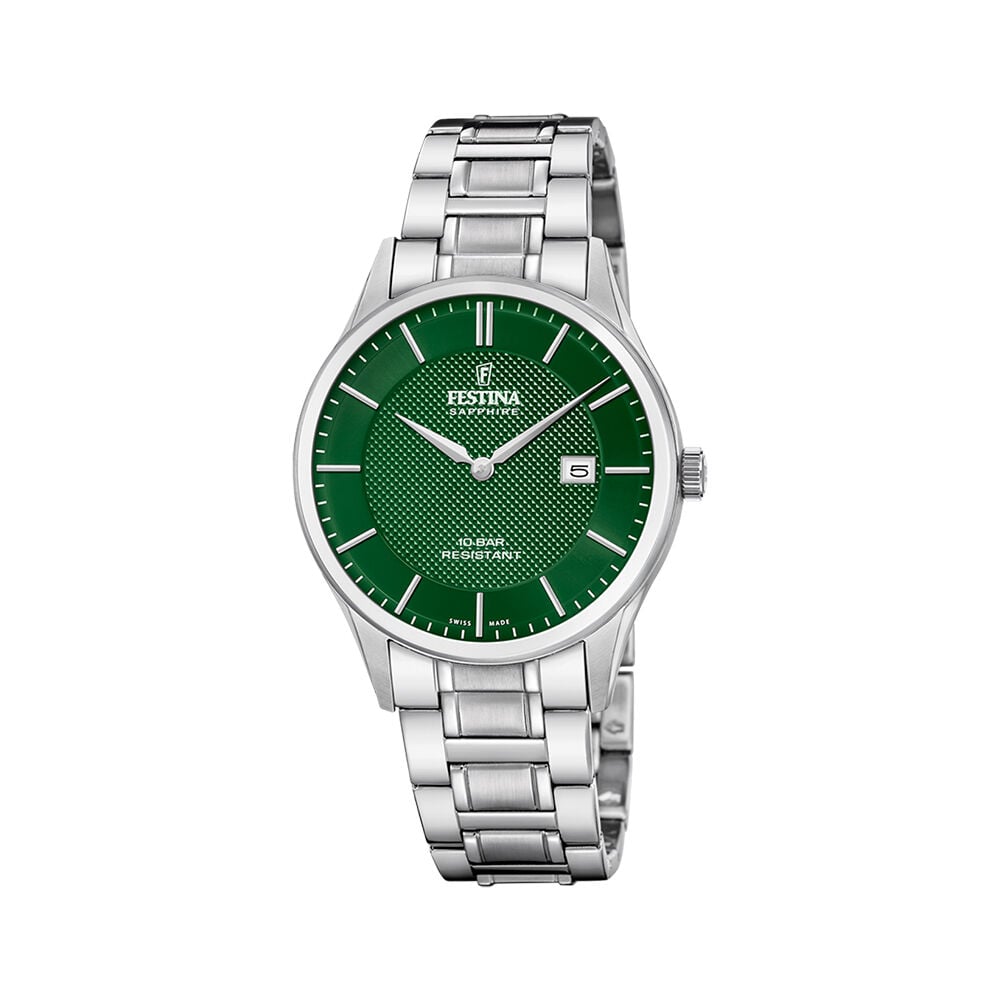 Montre Festina Swiss Made 40 Vert - Montres étanches Homme | Marc Orian