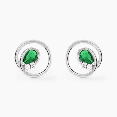 Boucles D'oreilles Puces Romea Argent Blanc Oxyde De Zirconium - Puces Femme | Marc Orian