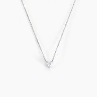 Collier Kelvyn Argent Blanc Oxyde De Zirconium