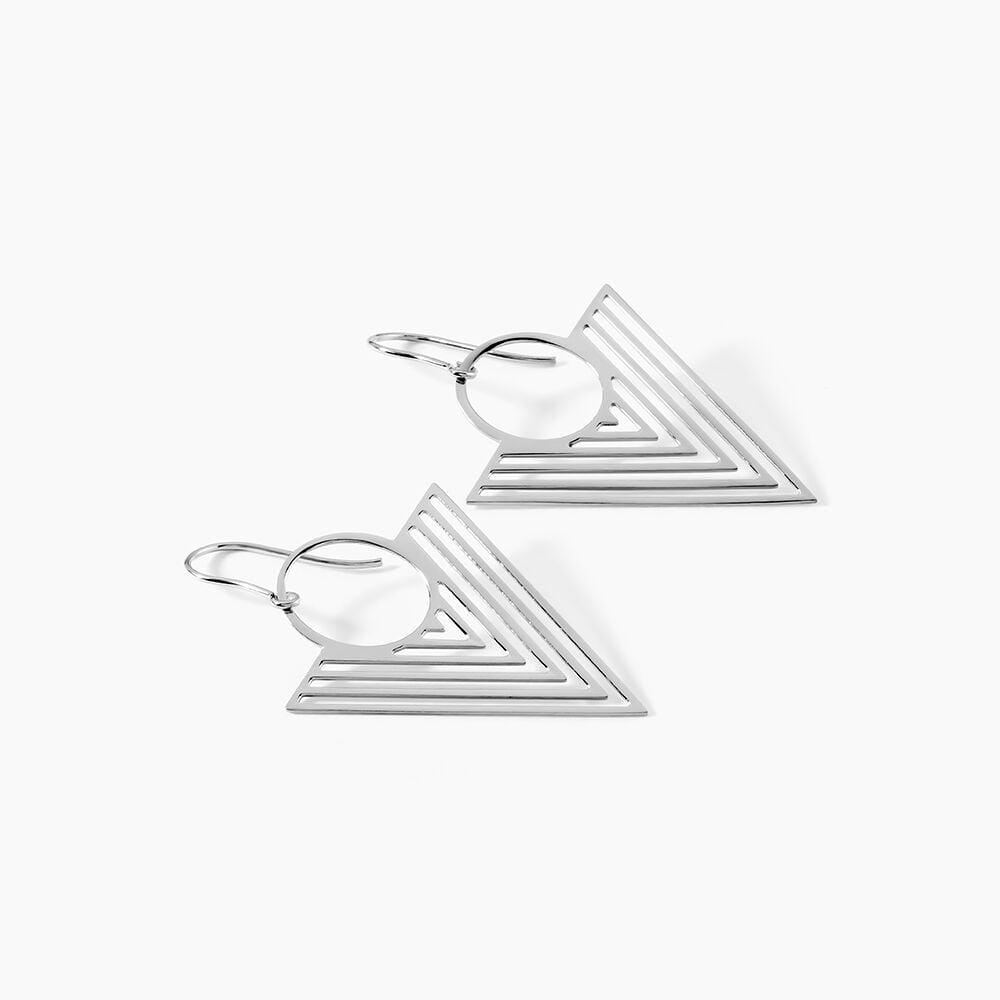 Boucles D'oreilles Pendantes Assala Argent Blanc - Pendantes Femme | Marc Orian