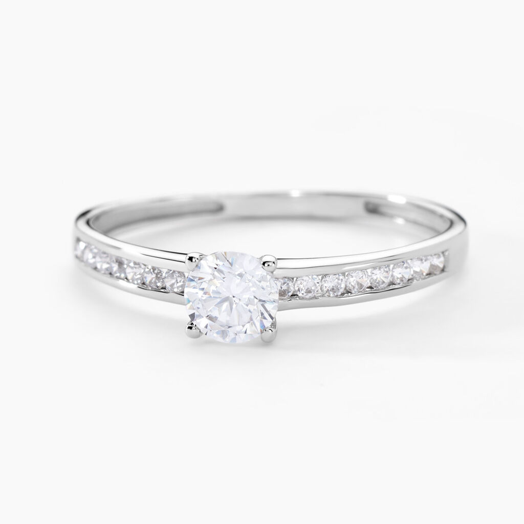 Bague Harem Or Blanc Oxyde - Solitaires Femme | Marc Orian
