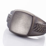 Bague Argent Noir - Bagues grosses Homme | Marc Orian