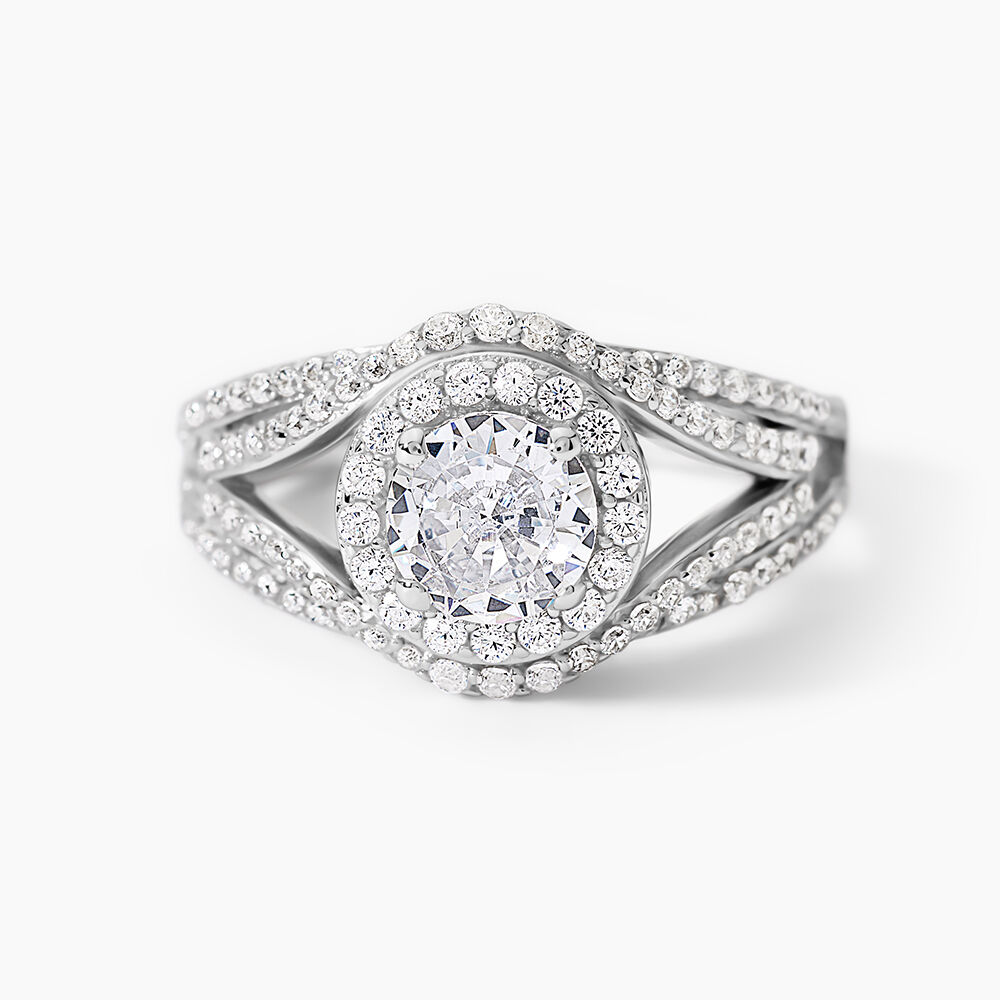 Bague Ferne Argent Blanc Oxyde De Zirconium - Solitaires Femme | Marc Orian