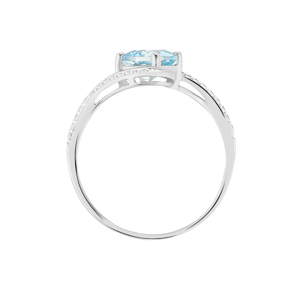Bague Maria-serena Or Blanc Topaze Et Oxyde De Zirconium - Bagues pierres fines Femme | Marc Orian