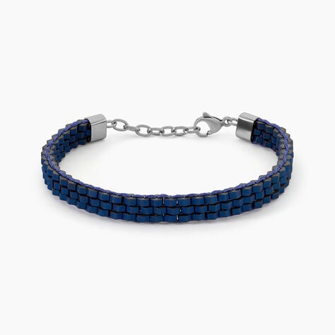 Bracelet Naturel Acier Argent&eacute; H&eacute;matite - Bracelets cha&icirc;nes Homme | Marc Orian