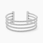 Jonc Ouvert Acier Blanc Galaad - Bracelets joncs Femme | Marc Orian