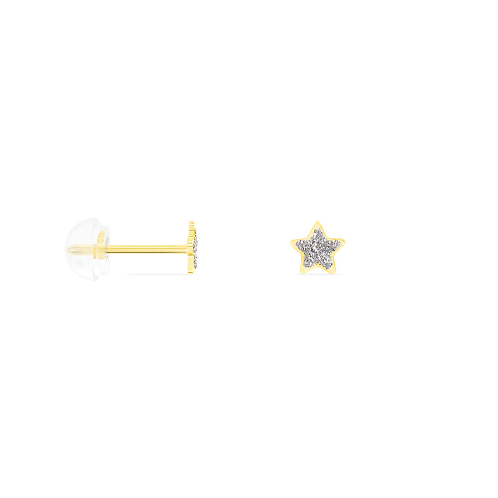 Boucles D'oreilles Puces Chirine Etoile Or Jaune - Puces Enfant | Marc Orian
