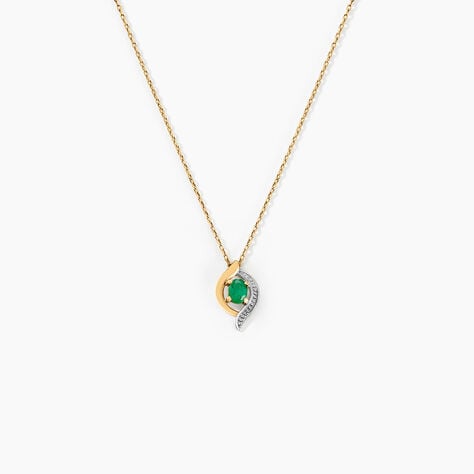 Collier Lydia Or Jaune Emeraude - Colliers avec pierres Femme | Marc Orian