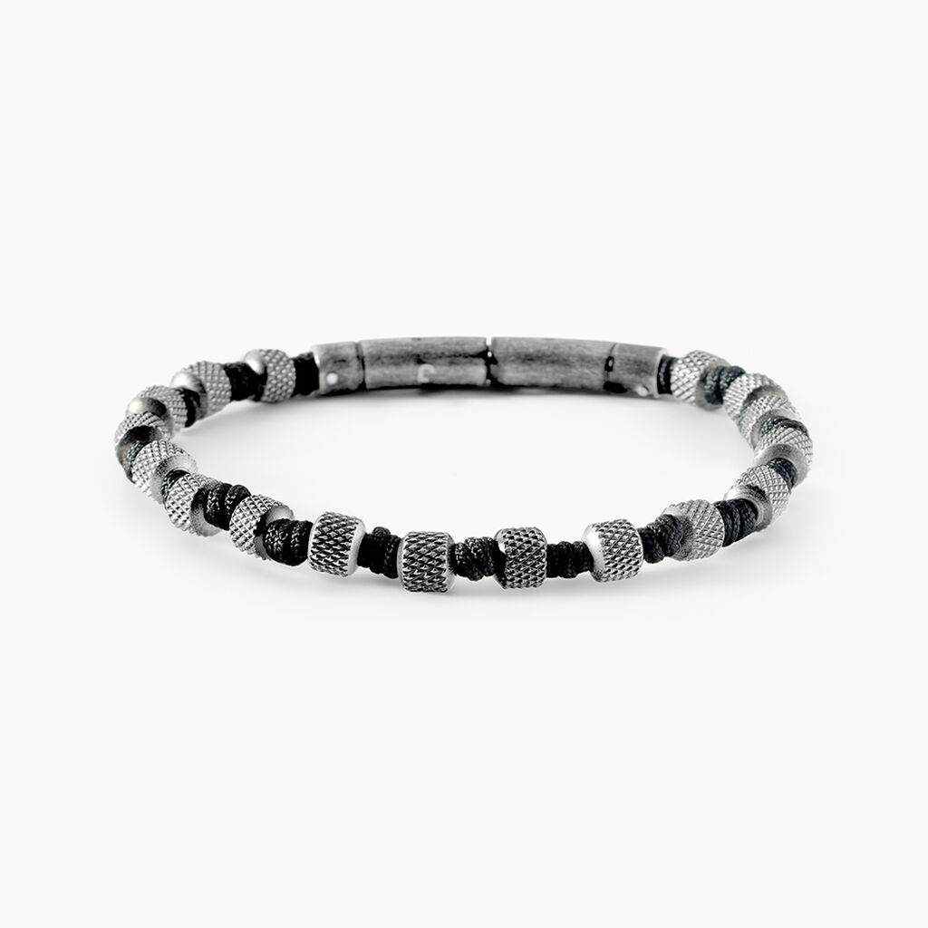 Bracelet Jourdan Acier Noir - Bracelets cordons Homme | Marc Orian