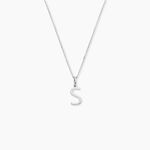 Pendentif Ionia Lettre Or Blanc - Pendentifs Famille | Marc Orian