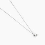 Collier Vrille Accompagnee Or Blanc Diamant - Colliers avec pierres Femme | Marc Orian
