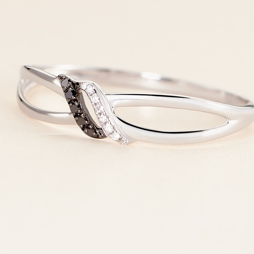 Bague Aline Or Blanc Diamant - Bagues pierres précieuses Femme | Marc Orian