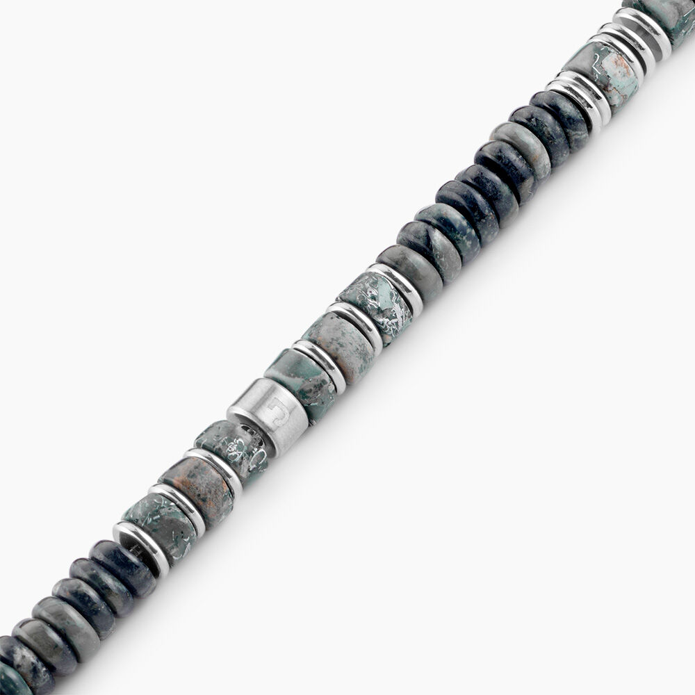 Bracelet Naturel Autres Vert Jaspe Africain - Bracelets cha&icirc;nes Homme | Marc Orian