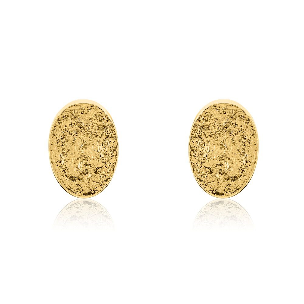 Boucles D'oreilles Puces Naula Acier Jaune - Puces Femme | Marc Orian