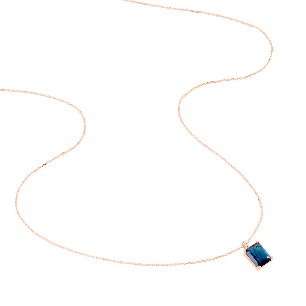 Collier Noee Or Rose Topaze Et Oxyde De Zirconium - Colliers avec pierres Femme | Marc Orian