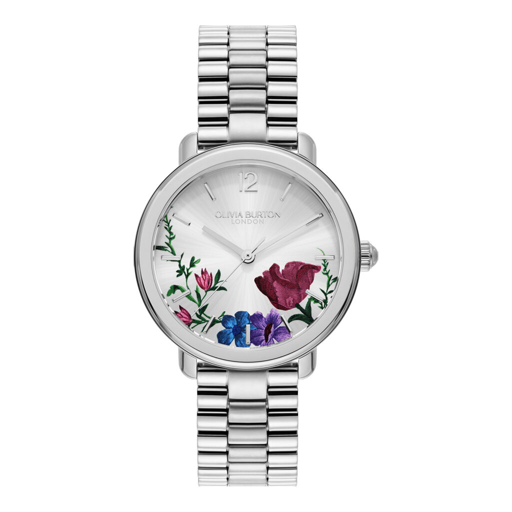 Montre Olivia Burton Vintage Floral Argent&eacute; - Montres &eacute;tanches Femme | Marc Orian