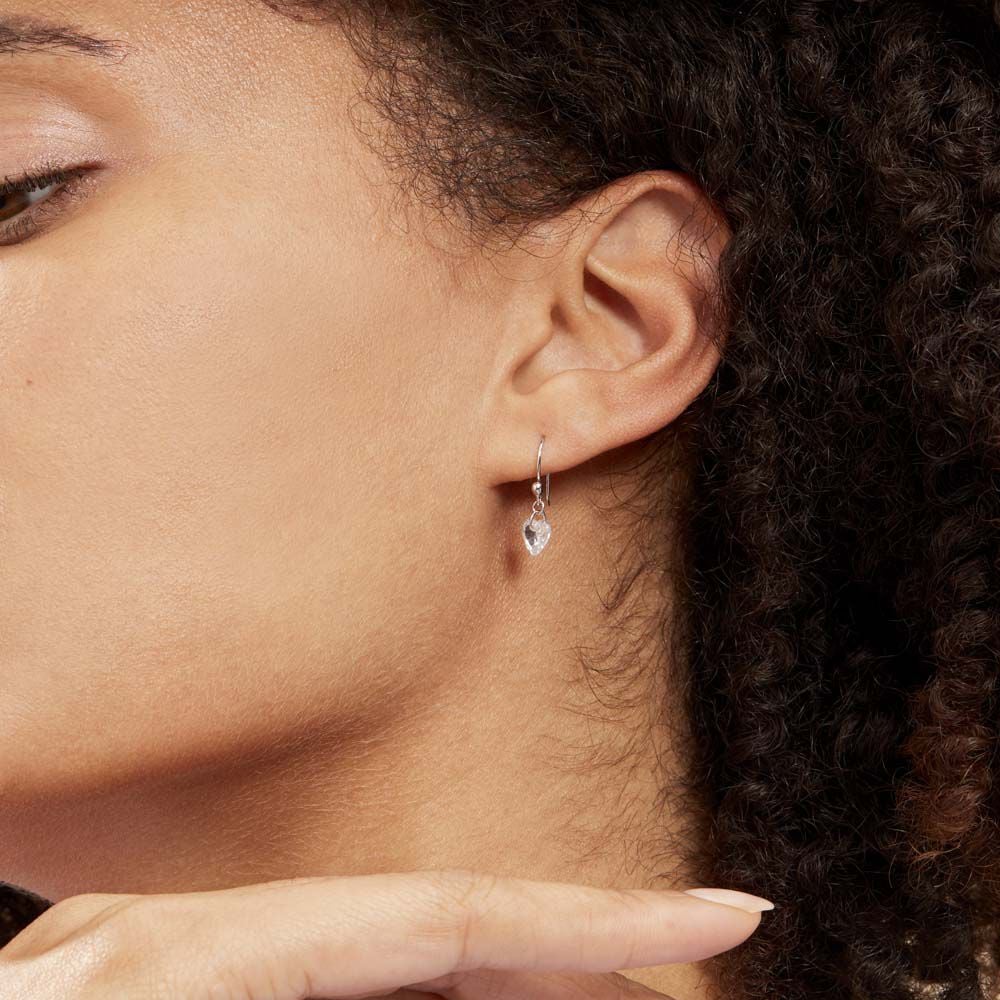 Boucles D'oreilles Pendantes Argent Blanc Sopher Oxydes De Zirconium - Pendantes Femme | Marc Orian