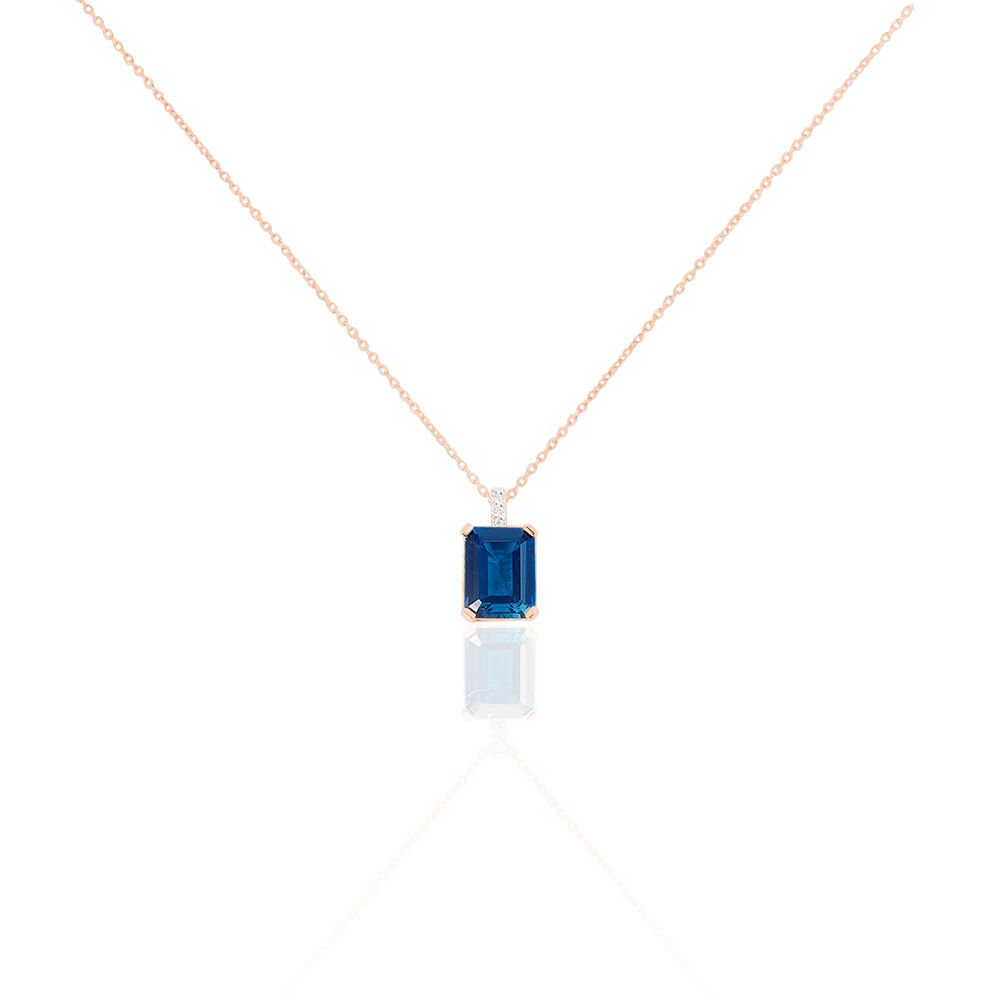 Collier Noee Or Rose Topaze Et Oxyde De Zirconium - Colliers avec pierres Femme | Marc Orian