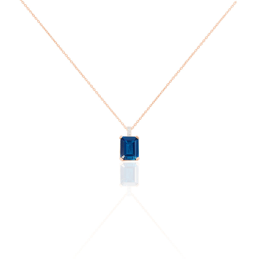 Collier Noee Or Rose Topaze Et Oxyde De Zirconium - Colliers avec pierres Femme | Marc Orian