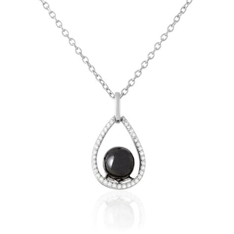 Collier Nerea Argent Blanc Céramique Et Oxyde De Zirconium - Colliers avec pierres Femme | Marc Orian