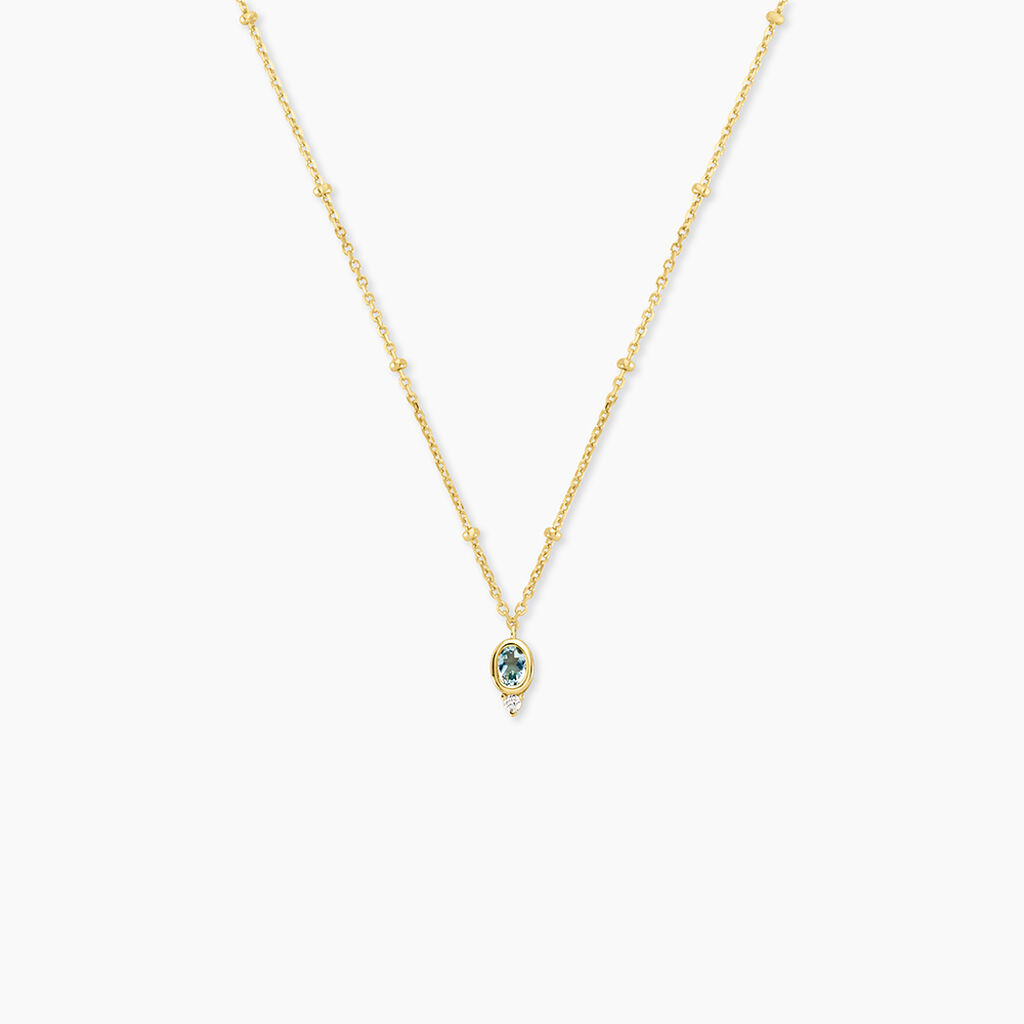 Collier Poem Argent Jaune Topaze Oxyde De Zirconium - Colliers avec pierres Femme | Marc Orian