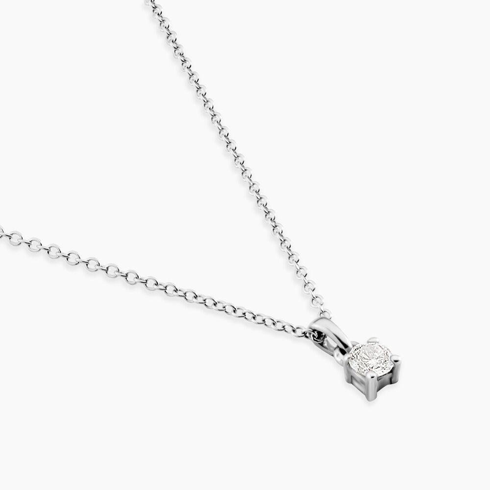 Collier Alexandra Or Blanc Diamant - Colliers solitaires Femme | Marc Orian