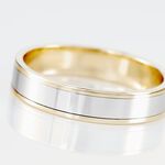 Alliance Hevan Ruban Or Bicolore - Alliances duo Unisex | Marc Orian