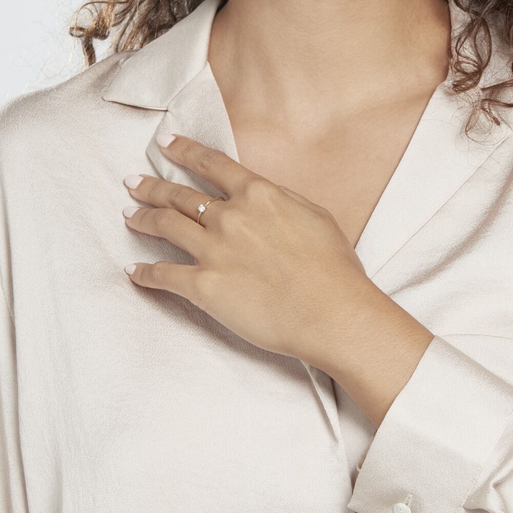 Solitaire Or Jaune Philys Oxyde De Zirconium - Solitaires Femme | Marc Orian