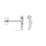 Boucles D'oreilles Puces Argent Blanc Seiko Oxyde De Zirconium - Puces Femme | Marc Orian