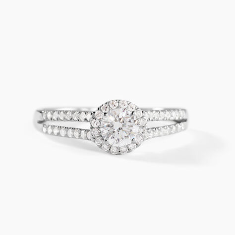Bague Sosanna Platine Blanc Diamant Synth&eacute;tique - Solitaires Femme | Marc Orian