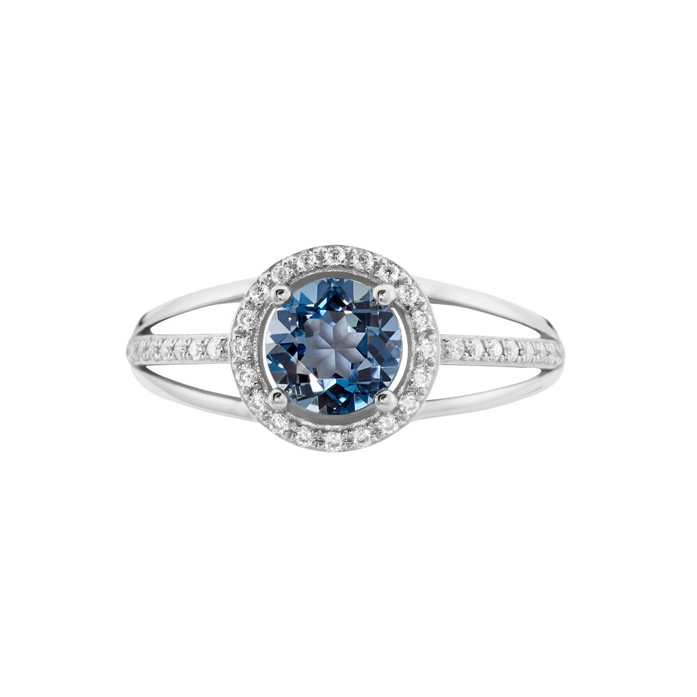 Bague Or Blanc Maeva Topaze Oxydes De Zirconium - Bagues pierres fines Femme | Marc Orian